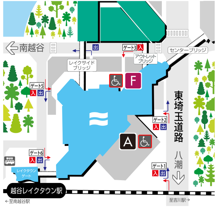 イオンレイクタウンKAZE駐車場地図