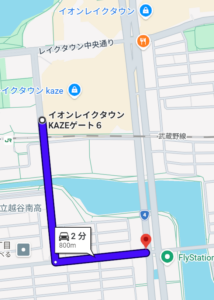 イオンレイクタウンKAZE駐車場地図