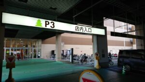 イオンレイクタウンMori駐車場店内入り口