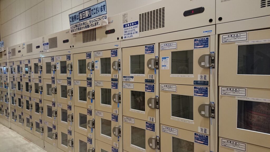 レイクタウンの冷蔵ロッカー（食品やスイーツを保管できるタイプ）